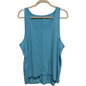 GapFit Breathe Tank XXL Blue Athletic Top Lightweight Workout Gym Sleeveless